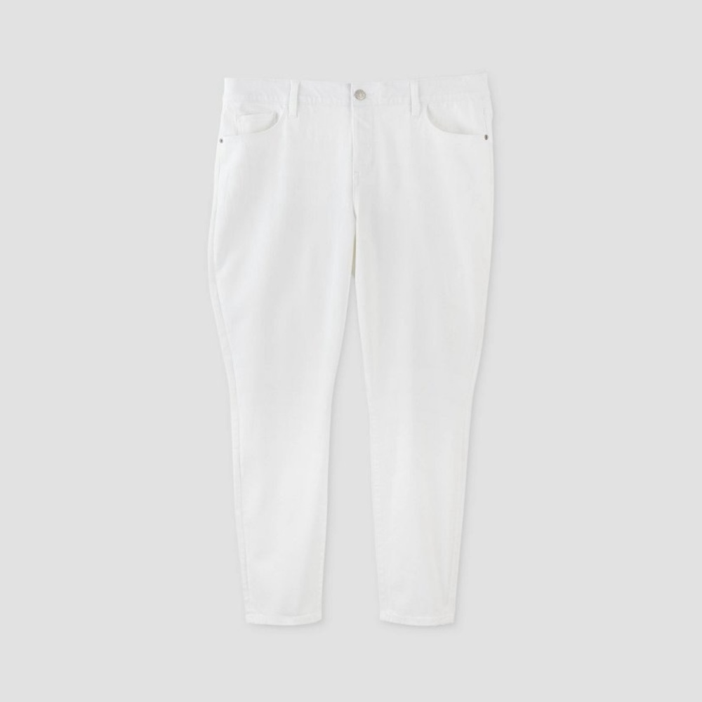 Ava &Viv Plus Size White Skinny Jean Mid-Rise - Picture 4 of 5